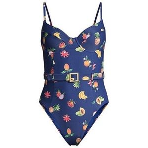 WeWoreWhat Navy Blue Fruit One Piece